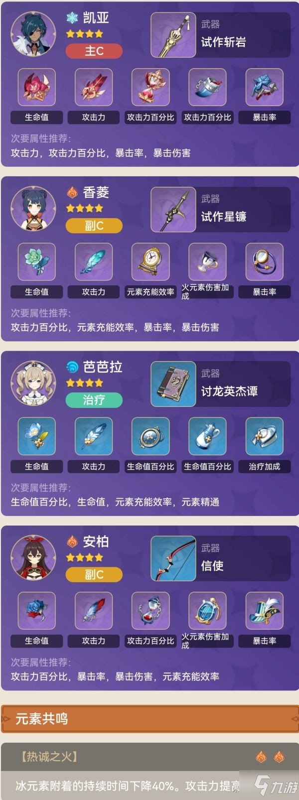 《原神》开荒过渡阵容推荐 新手开荒队伍怎么搭配