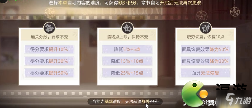 《绝对演绎》演员自习室难度选择建议