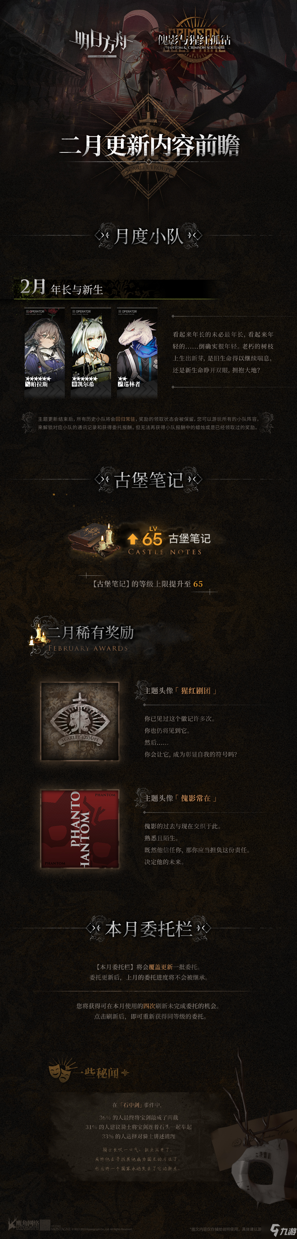 明日方舟二月更新内容预览 傀影与猩红孤钻前瞻