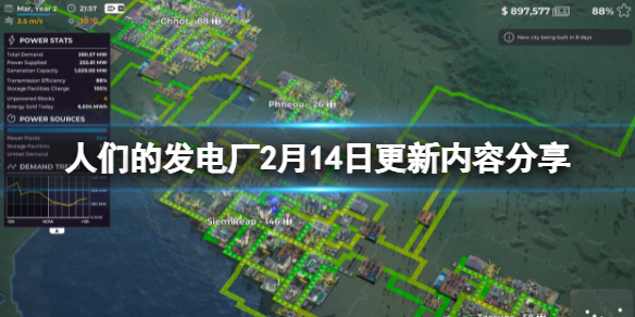 《人們的發(fā)電廠》2月14日更新了什么？2月14日更新內(nèi)容分享