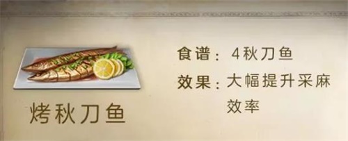 《明日之后》烤秋刀魚怎么做 明日之后烤秋刀魚制作配方一覽