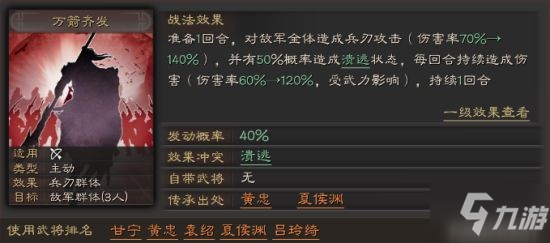 《三国志战略版》万箭齐发战法攻略 万箭齐发有用吗