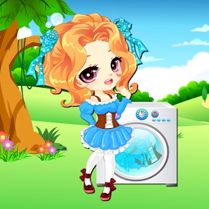 小公主洗衣服