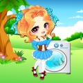 小公主洗衣服