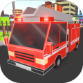 Cube Fire Truck: Firefighter