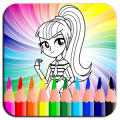Coloring Book Equestrian Girl加速器