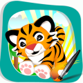 Coloring Book Tiger Smile Kids