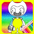 Coloring Bendy & Ink Machine