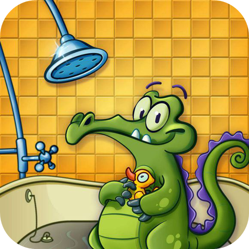 小鳄鱼顽皮洗澡