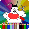 How To Color Oggy-Cockroaches