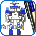 How To Draw Robocar Poli