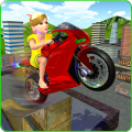 Kids MotorBike Roof Top Stunts