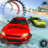 Water Surfing Car Racing Stunt