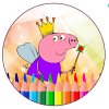 Pepa Happy Pig Coloring Book For Kids加速器
