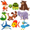 Animals- Learn, Spell, Quiz, Draw, Color & Games