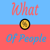 What % of people