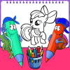 Coloring Unicorn Sandbox Color by Page Book