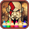 god of warriors coloring kratos by fans