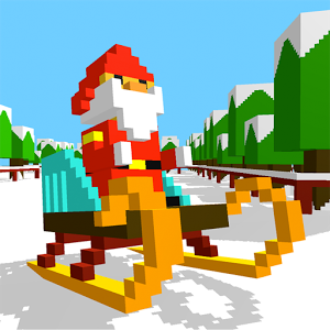 Santa Snowboarding: Blocky加速器