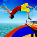 Sky Water Slide Flip Adventure Diving Stunts