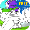 Coloring Book Of Barney Dino