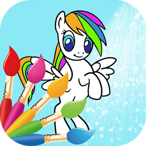 Rainbow Pony Coloring Game加速器