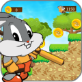 Super Looney Bunny Baby Bugs Tunes Run in jungle