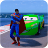 Superheroes Cars Lightning: Top Speed Racing Games