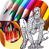 spider coloring man