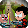 Subway Teen Robin Titans Rush : Cyborg Zombie Run