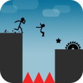 Pixel Stickman Parkour Platform