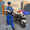 警察摩托车自行车真正的匪徒追逐加速器