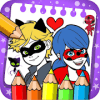 coloring miraculouz ladybug and cat noir game