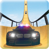 US Police Mega Ramp Car Stunt: Police Cop Car Ramp