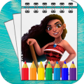 Colouring book for moana : hidden Islande