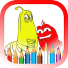 Coloring pages Larva worm games free