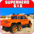 Superhero coastal jeep racing adventure