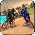 Superhero Ninja BMX Bicycle racing hill climb