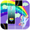 Kawaii Rainbow Piano Tiles - Cute Unicorn