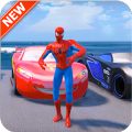Superheroes Car Stunts Speed Racing Games