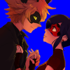 Ladybug and Cat Noir with Zombies
