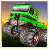 monster truck rally driver racing: high speed race