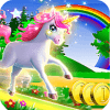 Princess Girl And Little Unicorn Pony Adventure