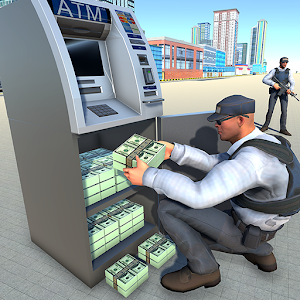 银行 现金 在 过境 安全 面包车 ： 自动取款机 银行 现金加速器
