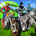 Superheroes Bike Racing Downhill