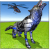 Helicopter Robot Transform Futuristic Robot Wolf