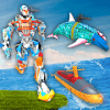 Robot Dolphin Transform Submarine: Army Robot Game