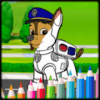 Coloring Dogs Cartoon Page