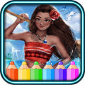coloring moana of vaiana island