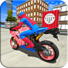 Super Hero Stunt Bike - Spider Hero Pizza Delivery